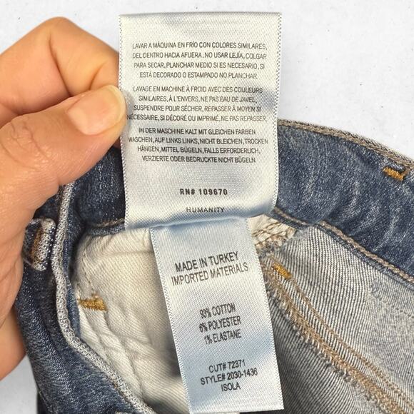 Citizens of Humanity Jeans Isola Women's 26 High Rise Raw Hem Medium Wash - Picture 6 of 7